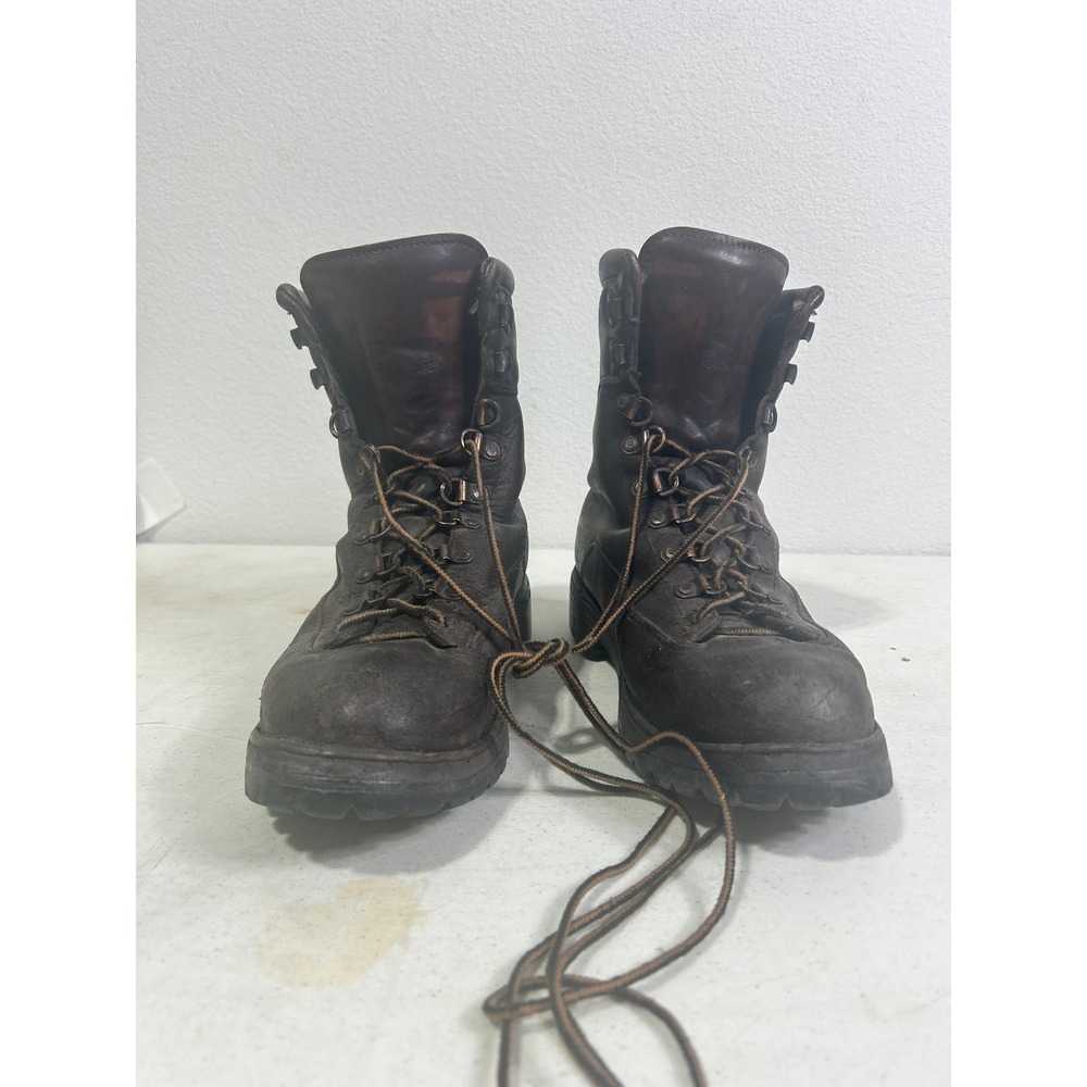 Danner Gore-Tex Leather Hiking Boots Dark Brown Vibram Sole Work Boots Mens